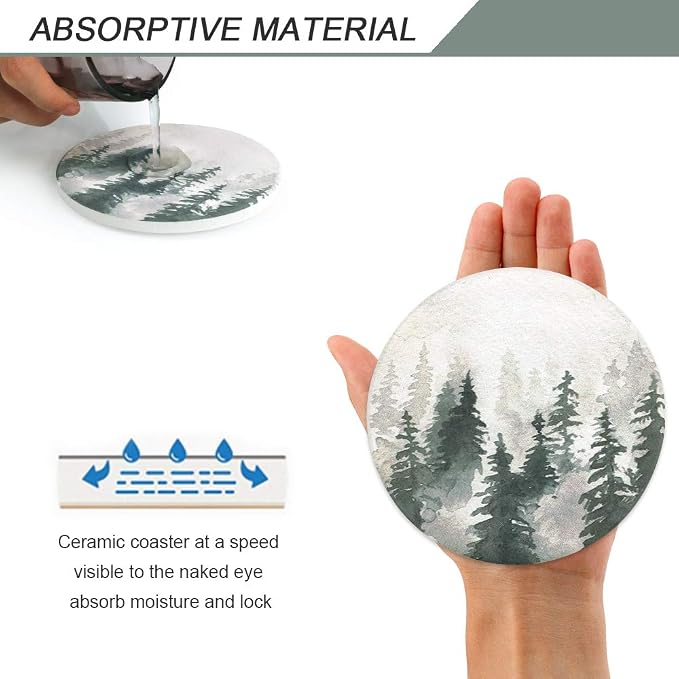 Lahome Forest Pattern Coasters - Image 4