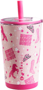 HydroJug Everyday Tumbler 14 oz – Ceramic-Lined Insulated Tumbler with Straw and Soft-Touch Lid, Cup Holder Friendly, Double-Wall Vacuum Insulation, Reusable Travel Cup – Cowgirl