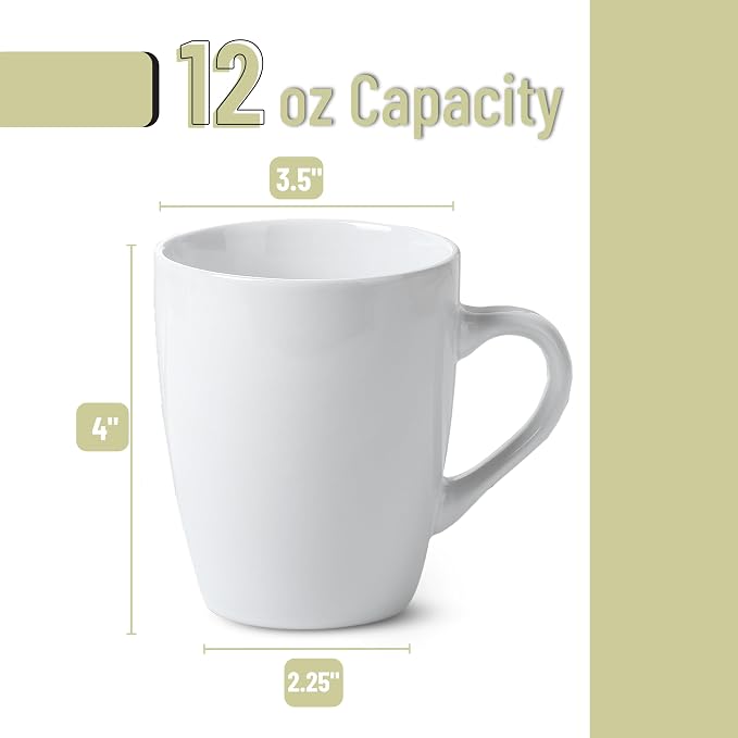 BTaT- Porcelain Coffee Mugs Set, 4 Pack, Cappuccino, Mug Gift Set, Dishwasher - Image 3
