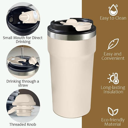 SPLMIFA Travel Coffee Mugs Leak-Proof, Reusable Coffee Cups - Image 2