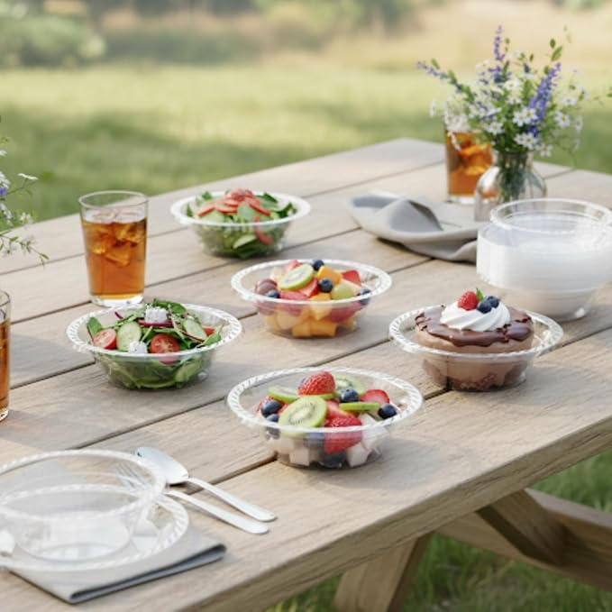 R-kay 200 Count 12 Oz Clear Plastic Bowls - Image 2