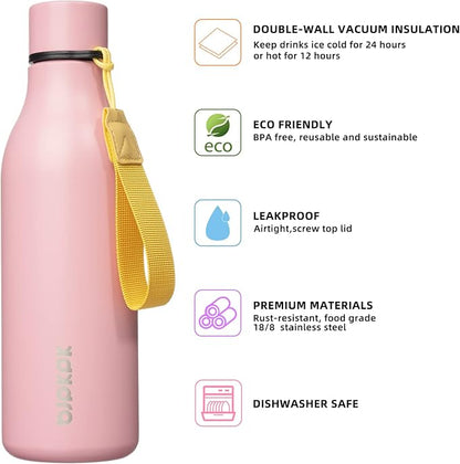 BJPKPK 18oz Insulated Water Bottle, Stainless Steel Bottle - Image 2