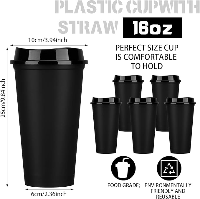 Domensi 30 Pack Reusable Plastic Coffee Cups - Image 2