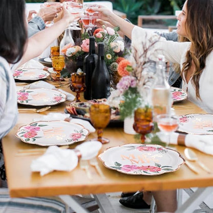 WRAPAHOLIC 25Pcs Wedding Paper Plates - Image 7