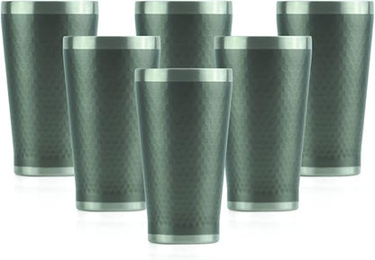 Minimal Double Wall Vacuum Insulated Tumblers, Ultra Slim Embossed Body by Minimal