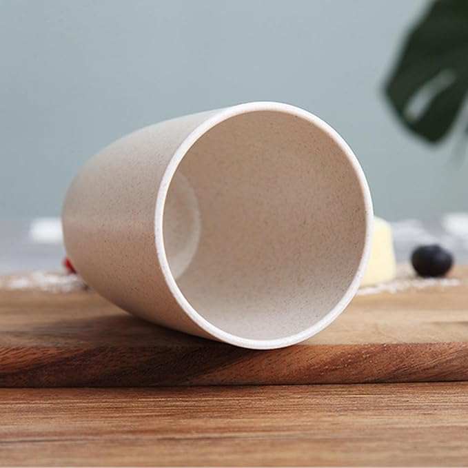 Wheat Straw Cups Set of 4, Unbreakable Drinking Cup | 12 Oz Reusable Cups - Image 4