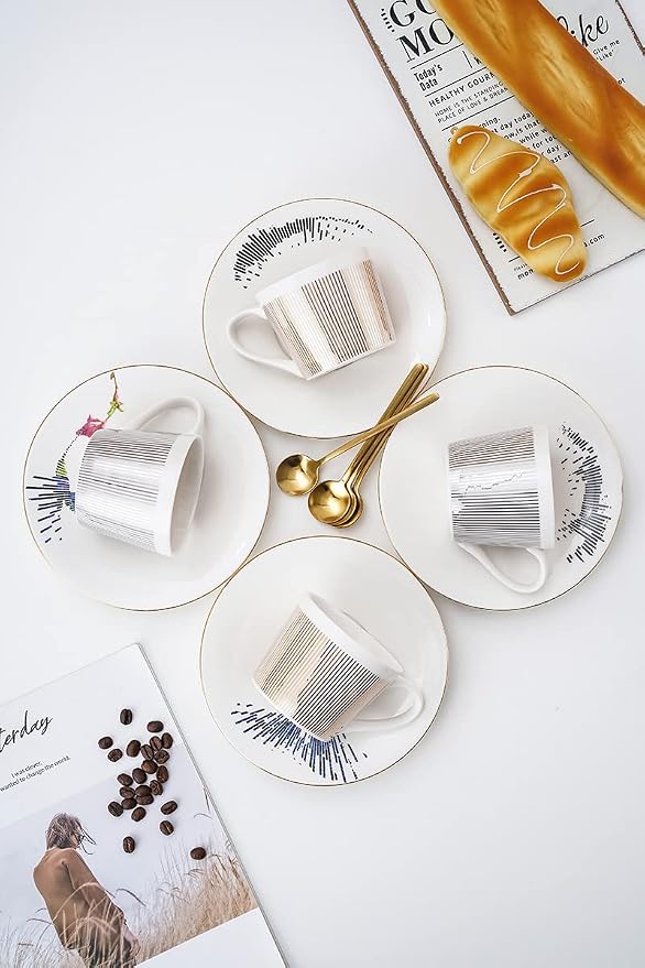 Mirror Cups and Saucers, Mirror Reflection coffee mug, Reflection Coffee Cup - Image 6
