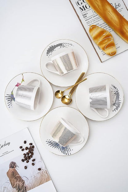 Mirror Cups and Saucers, Mirror Reflection coffee mug, Reflection Coffee Cup - Image 5