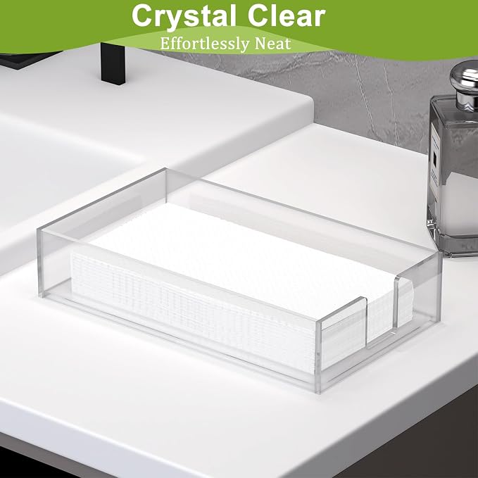 Acrylic Guest Towel Napkin Holder, Disposable Towel Holder - Image 6