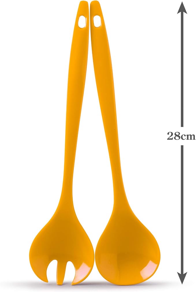 Zeal G205M Melamine Salad Server Set – Mustard - Image 3