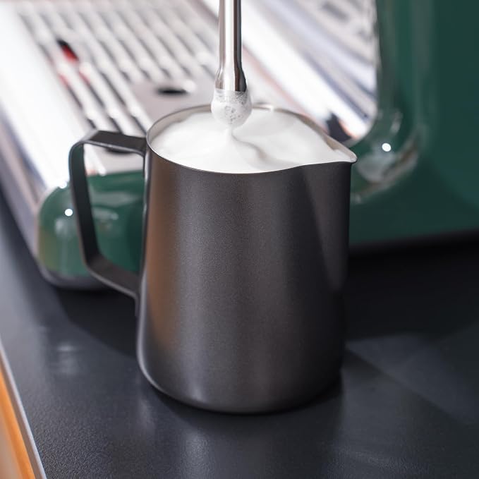 2 Pack Matte Black Milk Frothing Pitcher, 12oz/350ml & 20oz/600ml Espresso - Image 9