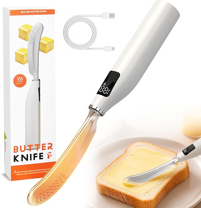 Heated Butter Knife Spreader, Rechargeable Electric Butter Knife by AYWOHA