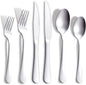 Matte Gold Silverware Set with Steak Knives, 36-Piece Stainless Steel Flatware by Joincook