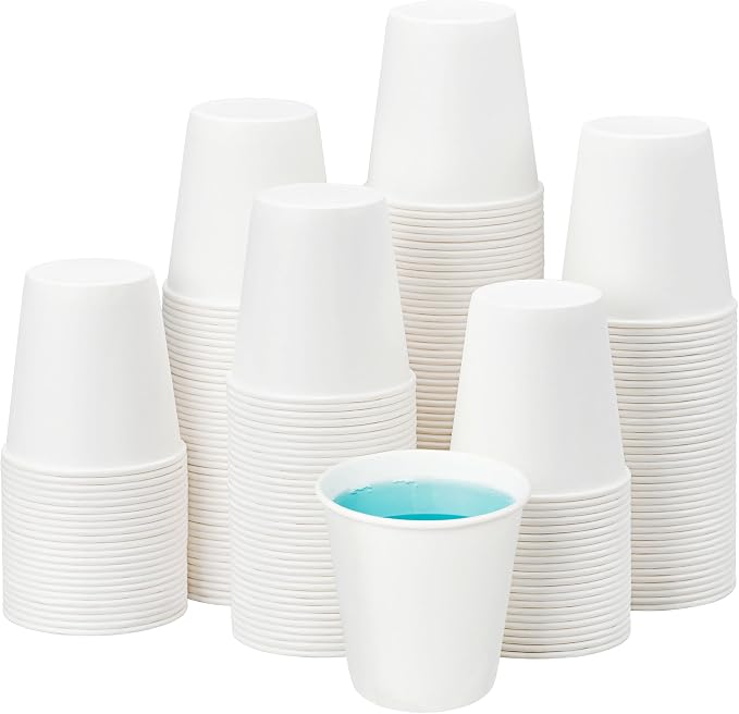 RACETOP 3 oz 300 Pack Small White Disposable Paper Cups | by RACETOP