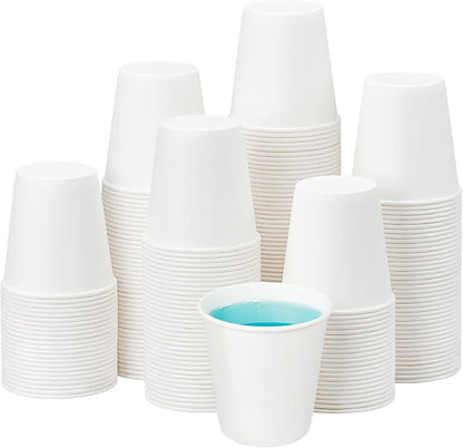 RACETOP 3 oz 300 Pack Small White Disposable Paper Cups | by RACETOP