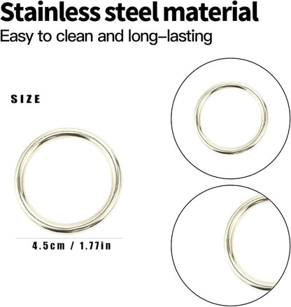 10 Pcs Silver Napkin Rings - Image 2