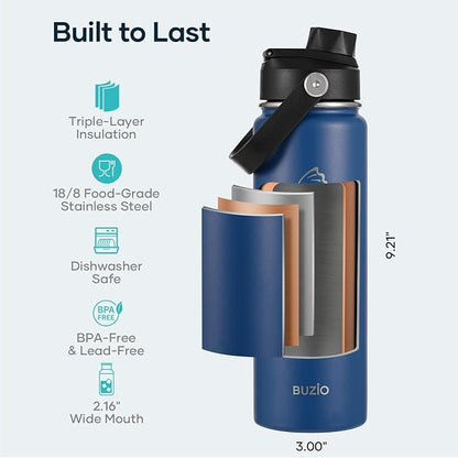 BUZIO 24 oz Insulated Stainless Steel Water Bottle - Image 4