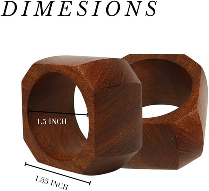 Classic Handmade Napkin Rings Set, Dining Table Holders - Image 6