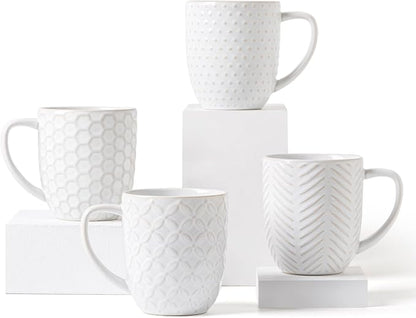 FOBENTA Ceramic Coffee Mugs Set of 4, 16 oz Coffee Cups by FOBENTA