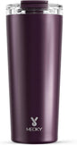 Meoky 24 oz Insulated Travel Coffee Mug: Leak Proof Lid, Plum | Stainless Steel by MEOKY