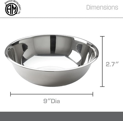American Metalcraft 2 qt Stainless Steel Mixing Bowl - Image 4