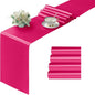 Manyshofu Hot Pink Satin Table Runner 12x72 by Manyshofu