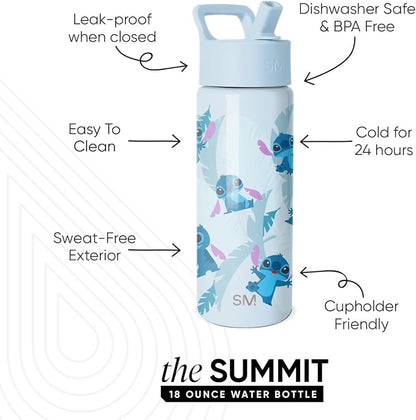 Simple Modern Lilo and Stitch Kids Water Bottle & Toddler Cup | 18oz | - Image 2
