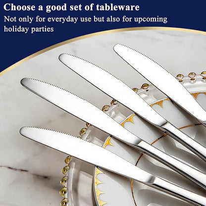 Berglander Dinner Knives Set Of 4, Stainless Steel Butter Knife Spreader 9.17" - Image 7