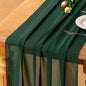 Emerald Green Chiffon Table Runner Summer Boho Wedding Birthday Party Decor | by Socomi