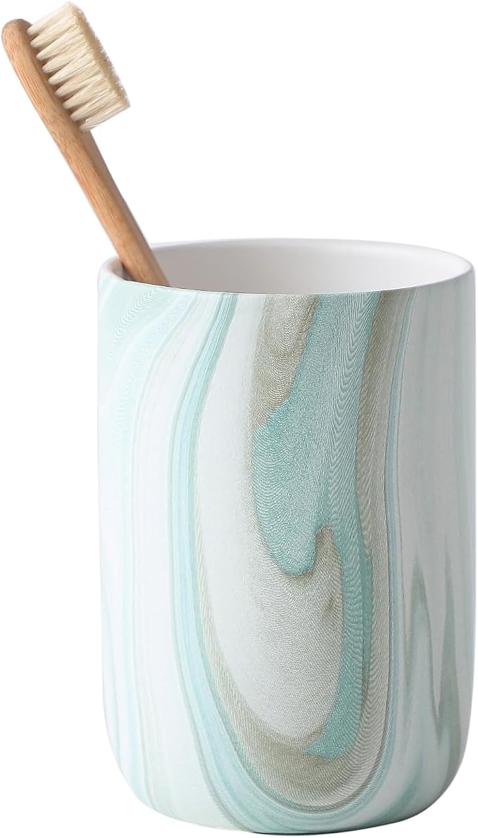 Green Marble Toothbrush Holder by BSDISP