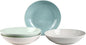 Sango Siterra Artist's Blend Stoneware Pasta Bowls Multi Assorted Colors– by Sango