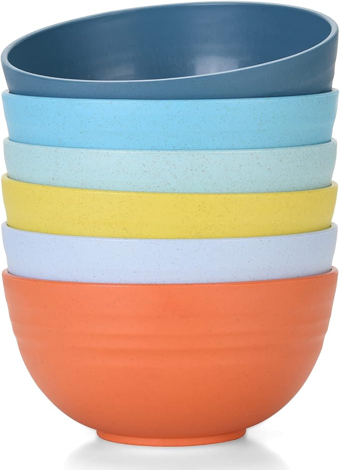 Unbreakable Cereal Bowls 25 OZ Microwave and Dishwasher Safe BPA-Free Bowl by Homestockplus