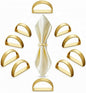 100 Pcs Stainless Steel Napkin Rings Metal Napkin Ring Holders Fall by CHENGU