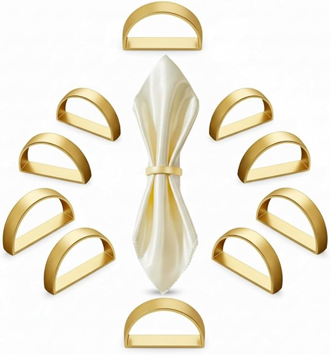 40 Pcs Stainless Steel Napkin Rings Metal Napkin Ring Holders Fall Thanksgiving by CHENGU