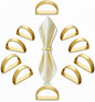 40 Pcs Stainless Steel Napkin Rings Metal Napkin Ring Holders Fall Thanksgiving by CHENGU
