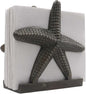 Nautical Starfish Metal Lunch Napkin Holder Dinner Napkin Holder For Kitchen Beverage Cocktail Ocean Coastal By The Metal Magician (Antique Brass)