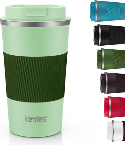 KETIEE 12oz Travel Mug, Insulated Coffee Cup by KETIEE