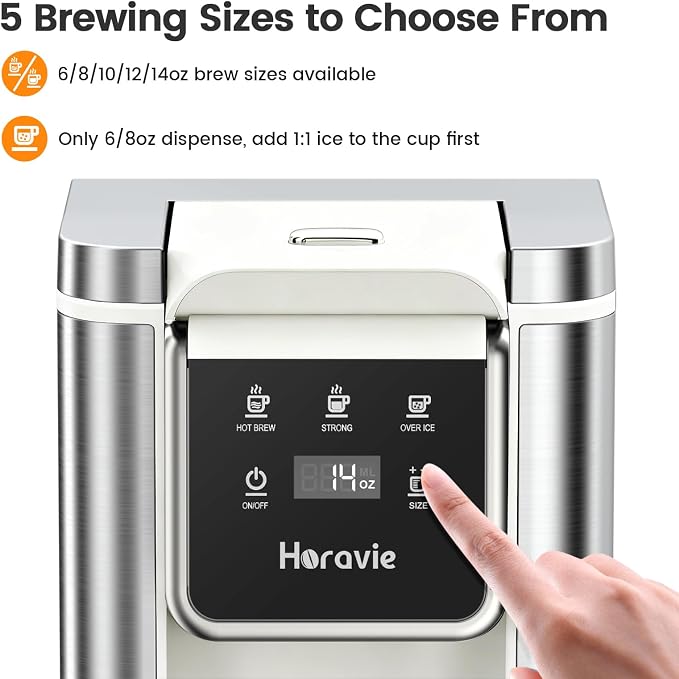 Single Serve Coffee Maker for K-Cup Pod & Ground, Hot & Iced Coffee Maker | - Image 5