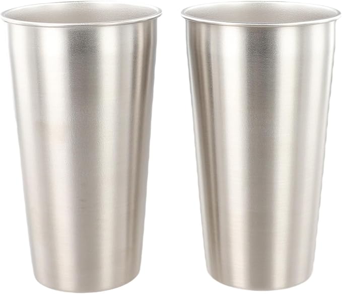 Stainless Steel Camping Mug Set, Lightweight Handleless Travel Coffee Cup by Unknown
