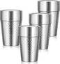 Stainless Steel Double Wall Cup, 16 oz Insulated Tumbler, 4 Pack Unbreakable by Offiper
