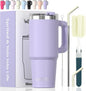 20 oz Tumbler with Handle, Tumbler with Lid and Straw, Double Wall Insulated by Watersy