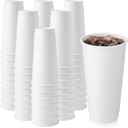 Mifoci 50 Pack 22 oz Disposable Paper Coffee Cups, Travel Cold Cups Bulk by Mifoci