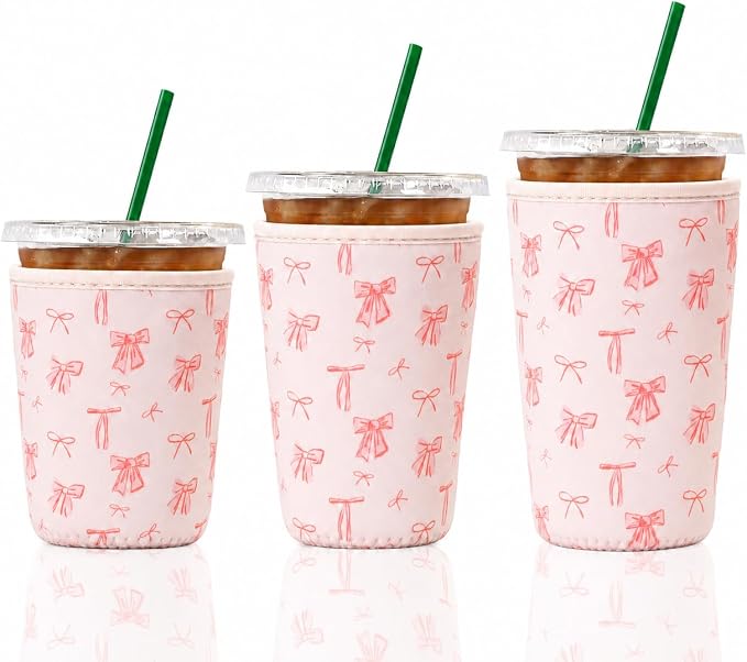 Cobetech Iced Coffee Sleeve Reusable, 3 Pack Neoprene Coffee Cup Sleeves by Unknown