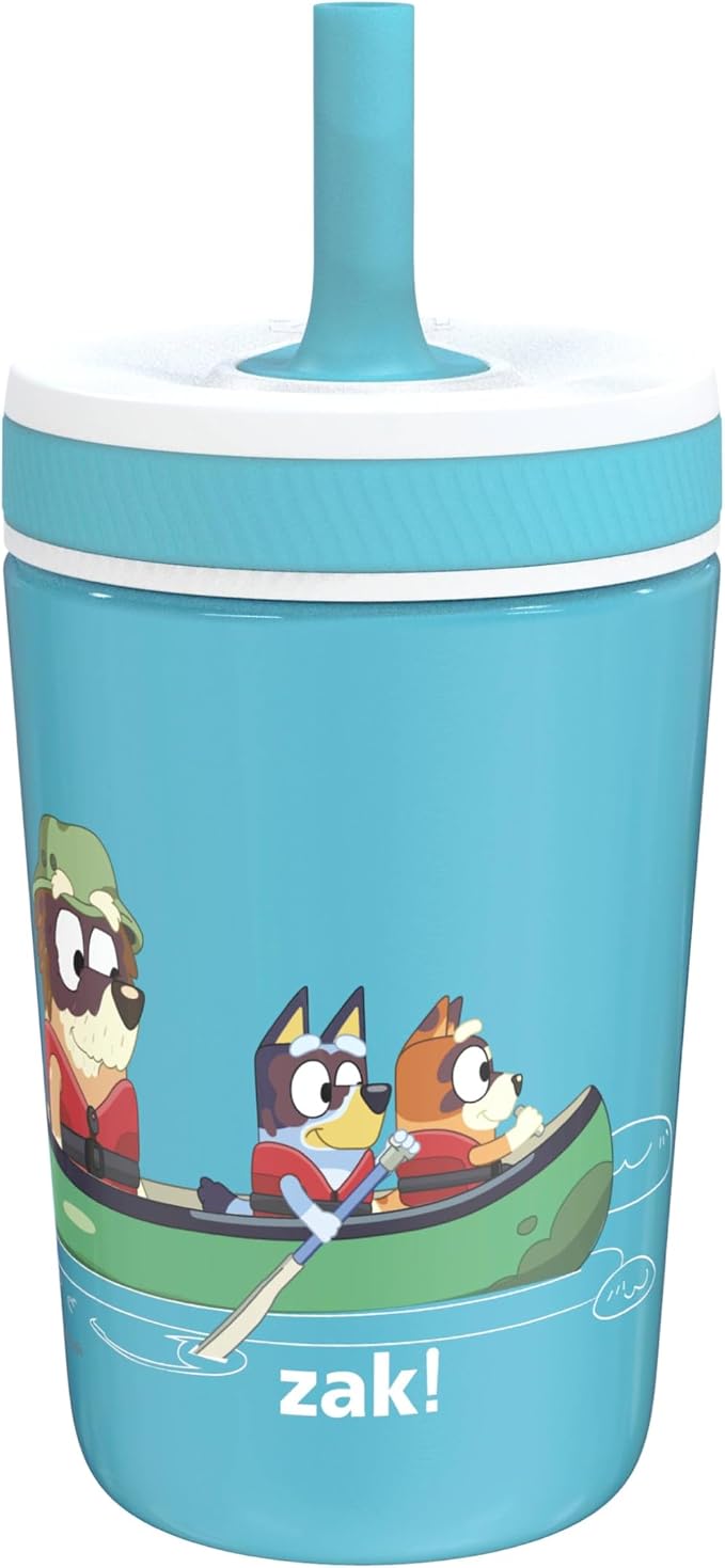 Zak Designs Bluey Kelso 12oz Stainless Steel Leak-Proof Toddler Straw Cup by ZakDesigns
