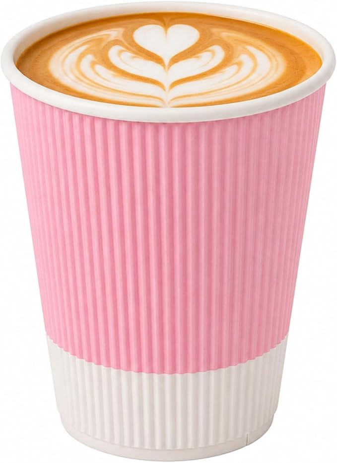 Restaurantware-12 Ounce Disposable Coffee Cups, 500 Ripple Wall Hot Cups by Restaurantware