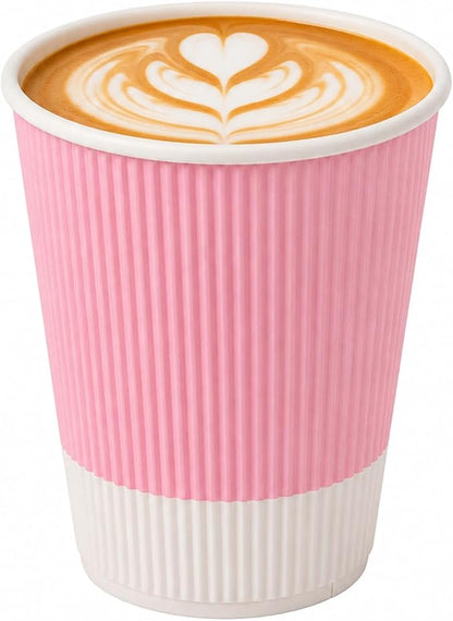 Restaurantware-12 Ounce Disposable Coffee Cups, 500 Ripple Wall Hot Cups by Restaurantware