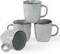 famiware Coffee Mugs Set of 4, Ocean Square 13oz Coffee Cup Set by Famiware