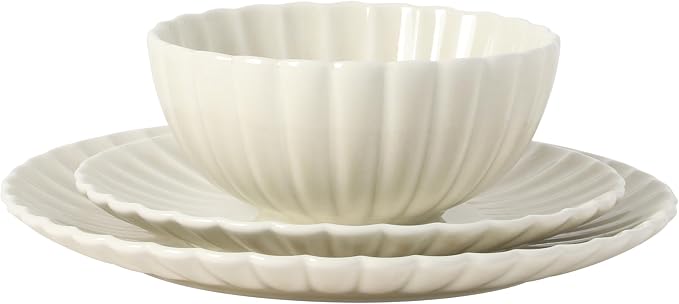Gibson Elite Peach Orchard 12-Piece New Bone China Dinnerware Set Service - Image 10