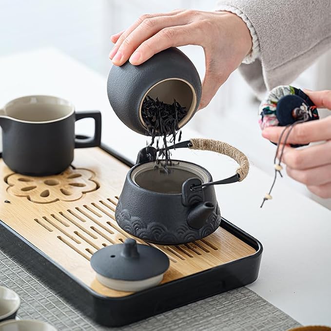 LURRIER Gongfu tea sets, Portable Ceramic TeaSet, Asian Tea sets - Image 7