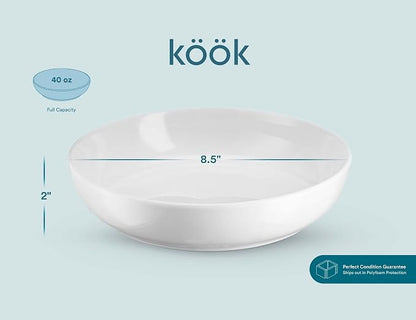 KooK Pasta Bowl, Salad Bowls, Serving Bowls, Large Capacity, Microwave & - Image 8